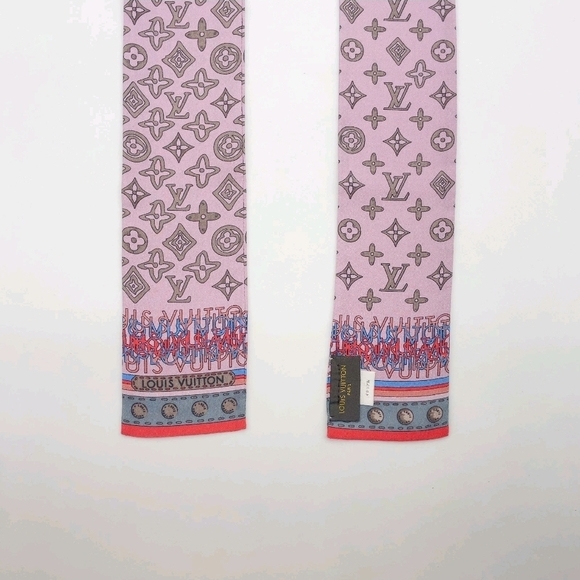 Louis Vuitton Monogram Bandeau Map Trunks M75551 Silk Scarf W/B i111117 - Picture 11 of 16